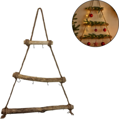 Wanddekoration Weihnachtsbaum mit Haken 70 cm | 8 Stück