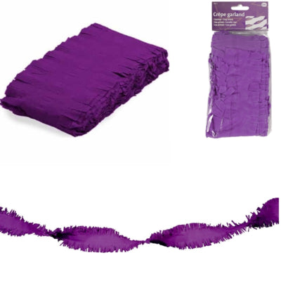 Folat Twist Girlande Krepppapier Lila 6 Meter | 24 Stück