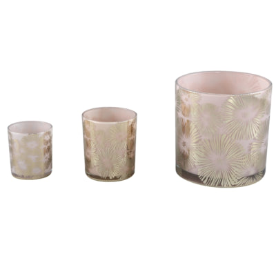 Ptmd Teelichthalter Bodey goldfarben beige m 10 cm | 12 Stück