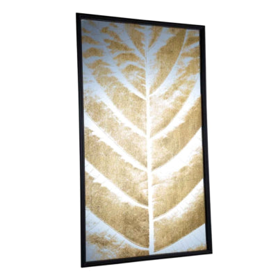 Wandpaneel Loro Palmblattspiegel goldfarben 100 cm | 2 Stk