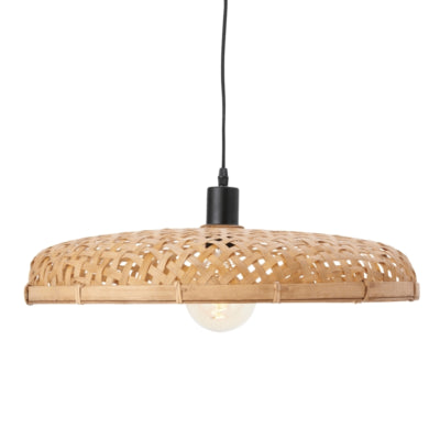 Leichte Wohn-Hängelampe Paloma Rattan natur 50 cm | 2 Stk