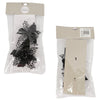 House of Seasons Kunstblume auf Clip Weihnachtsstern Glitzer schwarz 10 cm 2er-Set | 24 Stück