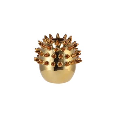 Daan Bugholzvase Spike goldfarben 12 cm | 6 Stück