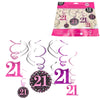 Amscan Spiralanhänger Happy Birthday 21 Jahre 61 cm 12er Set | 48 Stück