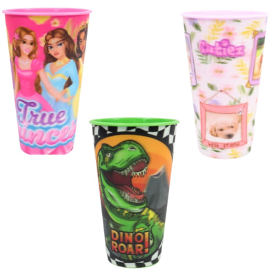 Lizenzbecher 3D 480 ml 6-fach sortiert | 24 Stück