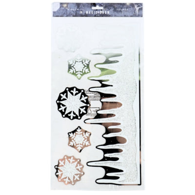 Fensteraufkleber Schneeflocke 44,5 cm | 48 Stück