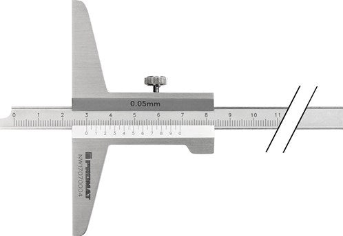 Promat tecwerk Tiefenmesser | Di 862 | 200mm | gerade Messschiene 10 x 4,5 mm - 4000851218