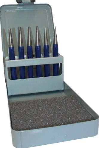 Promat tecwerk Satz Durchschläge | 6 Stück 1-2-3-4-5 + Mittelpunkt d. 4mm | Metallkassette - 4000812362