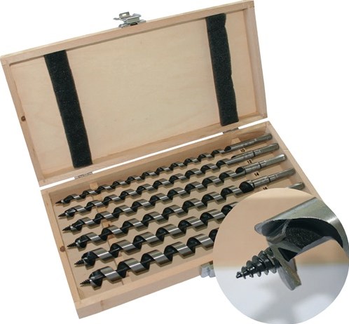 Promat tecwerk Schlauchbohrset | 8-teilig | Länge 320 mm | 6-20mm | im Holzkasten - 4000863253
