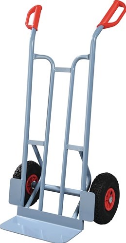 Promat tecwerk Sackkarre | Höhe 1150 mm Schaufel-L150xB400mm | Luftreifen | Tragfähigkeit 250 kg | Taubenblau, RAL 5014 - 9000443049