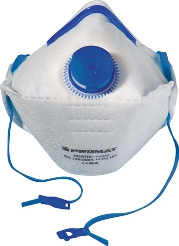 Promat tecwerk Staubmaske | Hai ffp2 v | en 149:2001 + a1:2009 ffp2 nrd | mit Ausatemventil, klappbar | 12 Stk. kt - 4000370612