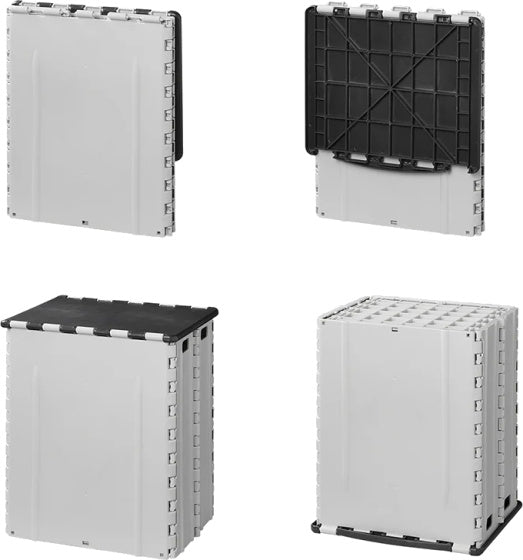 Abfallbehälter faltbar 35 Liter 25 x 31 x 38 cm grau schwarz