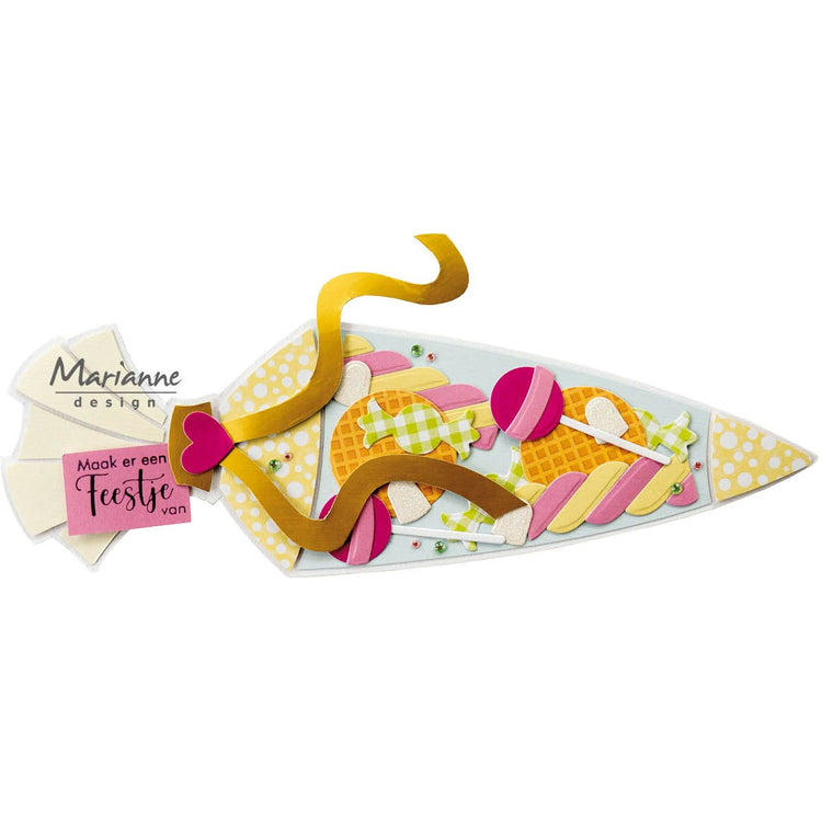 Marianne Design • Bastelschablonen, Süßigkeitentüte von Marleen