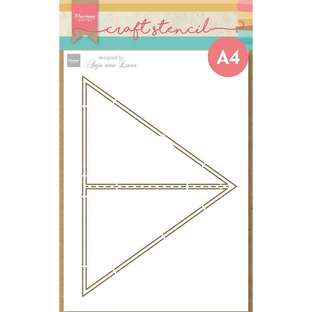 Marianne Design • Bastelschablone Anjas Dreieckskarte