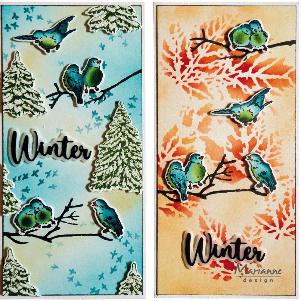 Marianne Design • Maskenschablonen Tiny's Vogel-Hirsch-Drucke