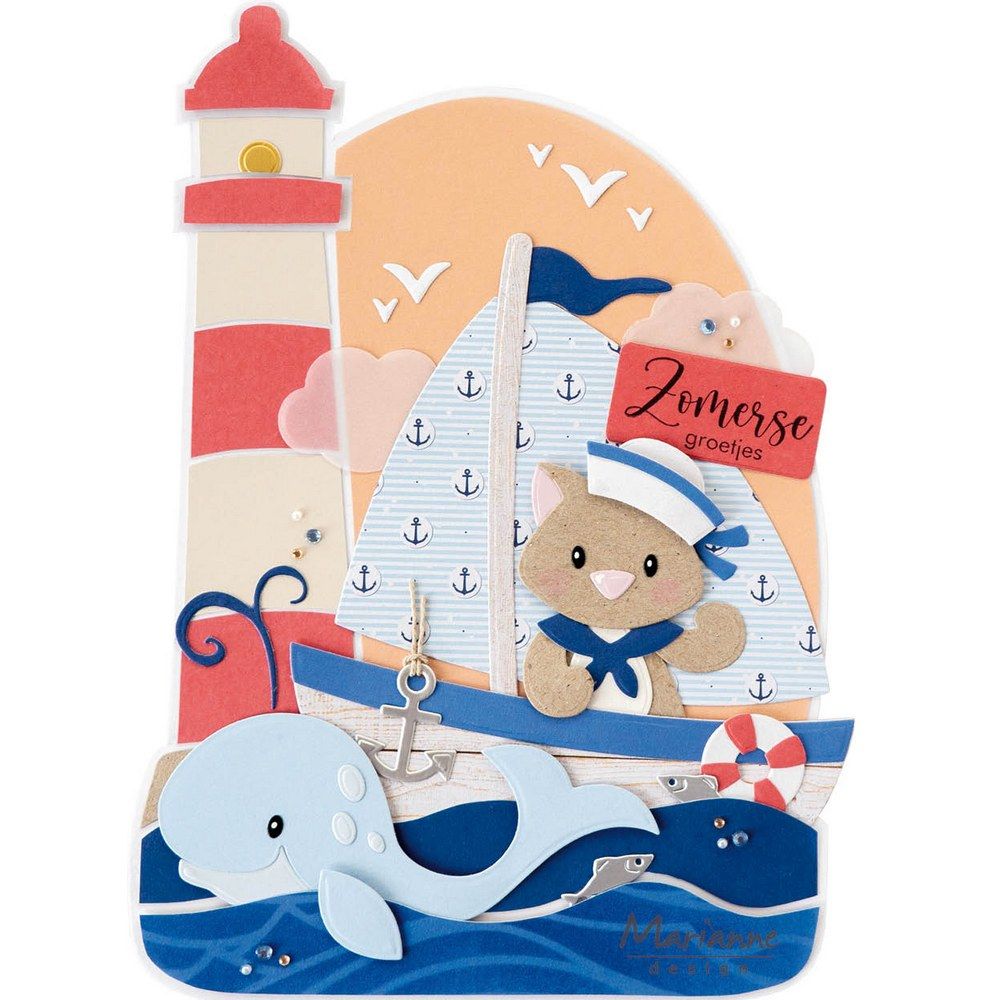 Marianne Design • Bastelschablone Leuchtturm von Marleen