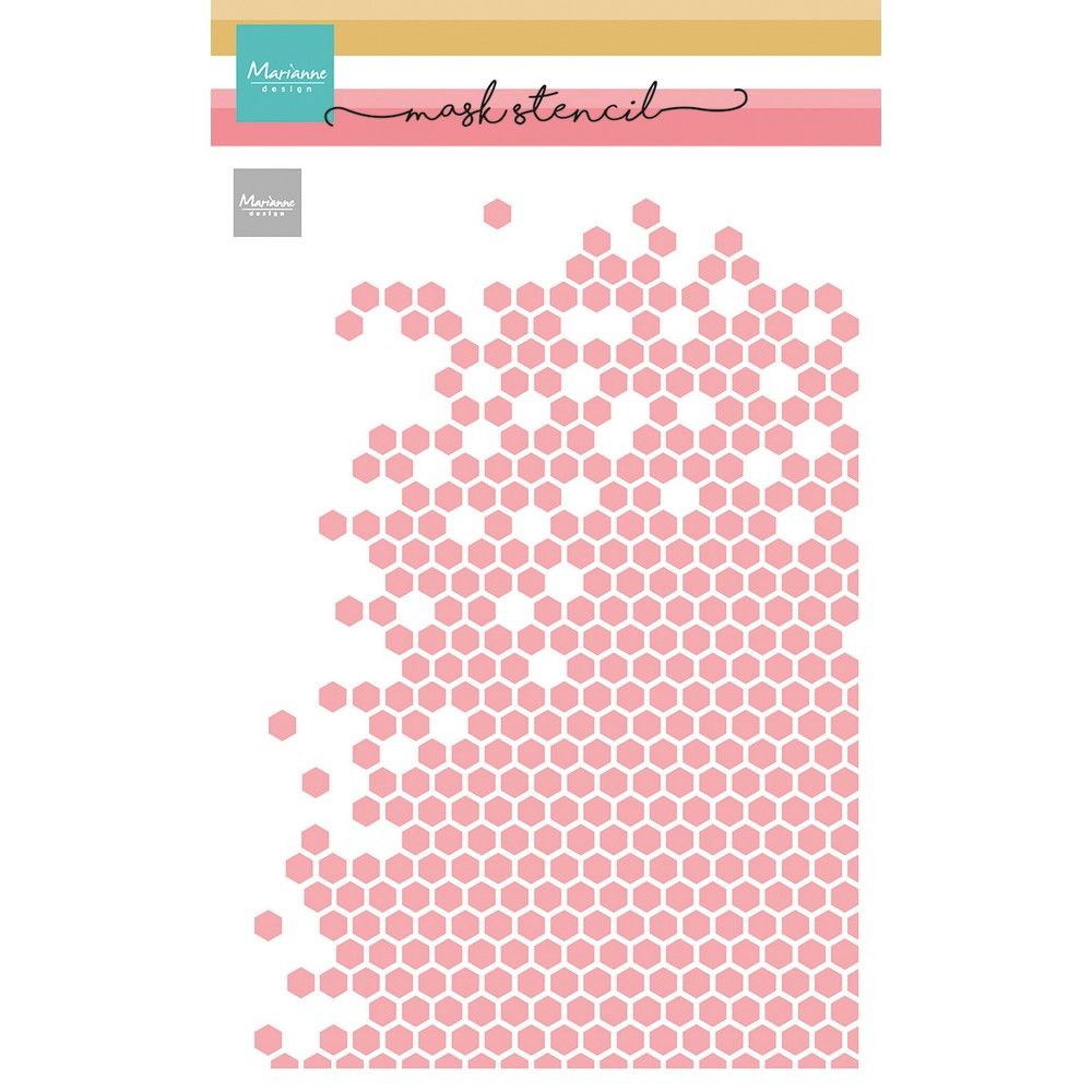 Marianne Design • Schablonen, Maskenschablone, Wabenmuster