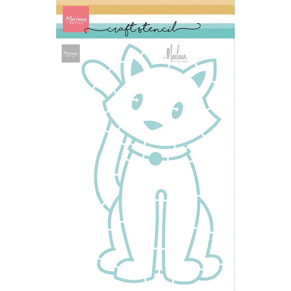Marianne Design • Bastelschablone „Sitzende Katze“ von Marleen
