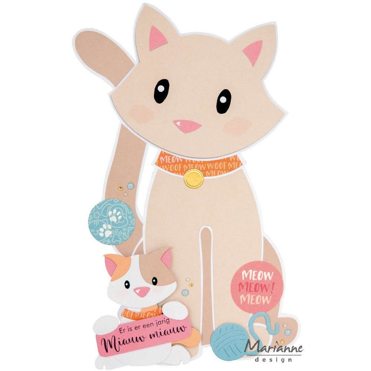 Marianne Design • Bastelschablone „Sitzende Katze“ von Marleen