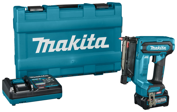 Makita pt001gd101 Stiftnagler | 40 V max. | 2,5 Ah Akku + Schnellladegerät | im Kunststoffkoffer pt001gd101