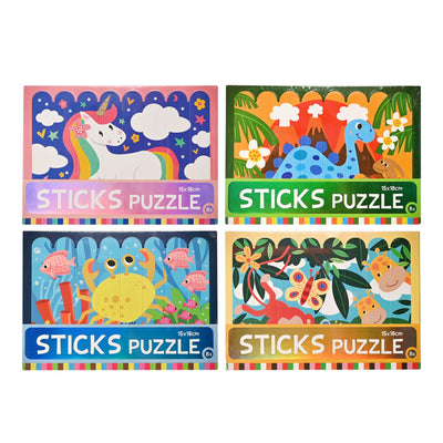 Streifenpuzzle - Dino