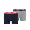Puma Basic Boxer Short Men (Pack von 2) Graublau Größe xl