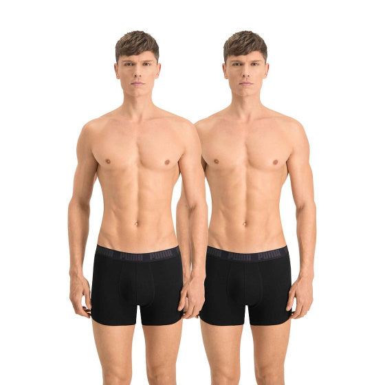 Puma Basic Boxer Short Men (Pack von 2) Schwarze Größe l