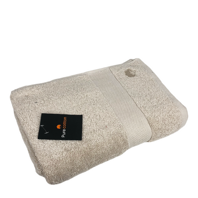 Maxi-Badetuch aus reiner Baumwolle, Taupe, 100 x 150 cm