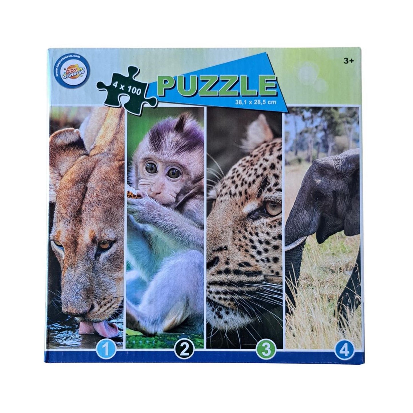 Spielzeug-Universum-Puzzle 4x 100 Stück 38x28,5cm