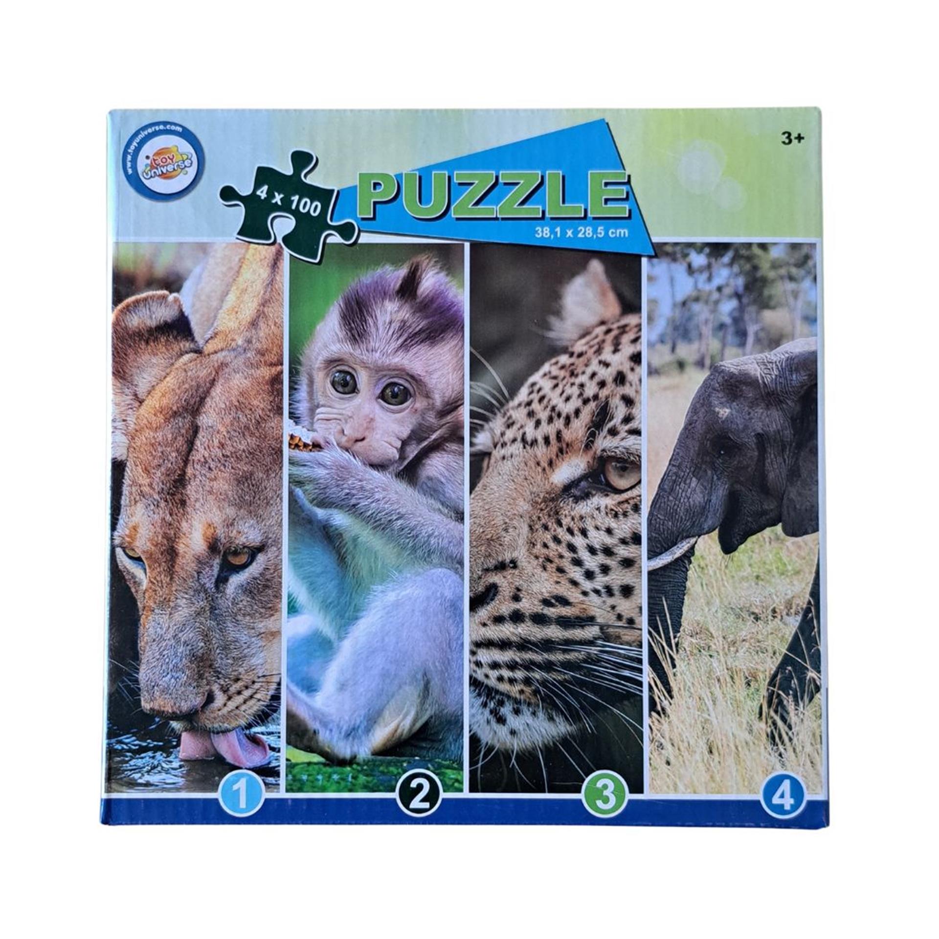 Spielzeug-Universum-Puzzle 4x 100 Stück 38x28,5cm