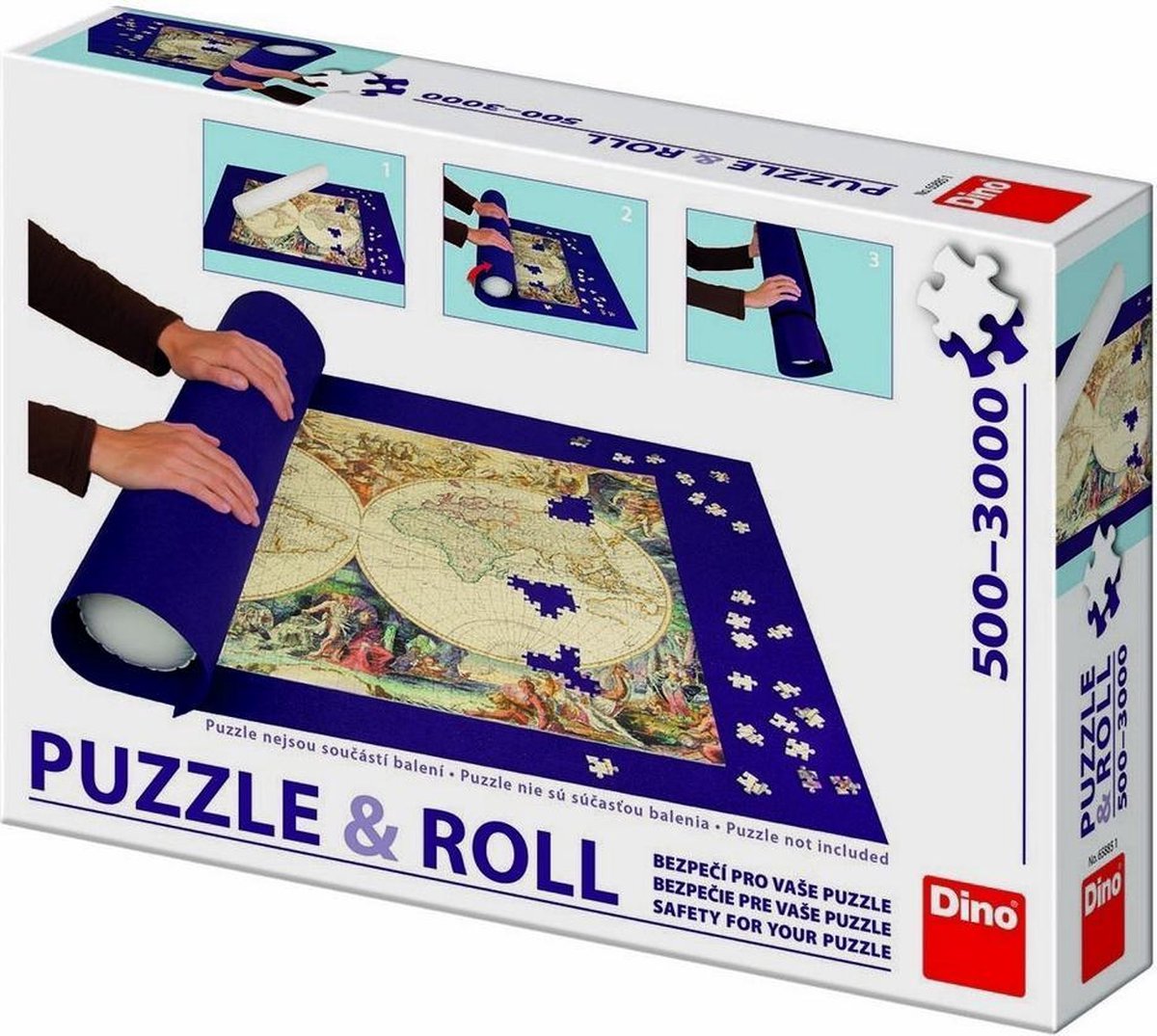 Dinotoys Puzzle -Verstärker; Rollen - Rollbare Puzzle -Matte für 500 bis 3000 Stücke