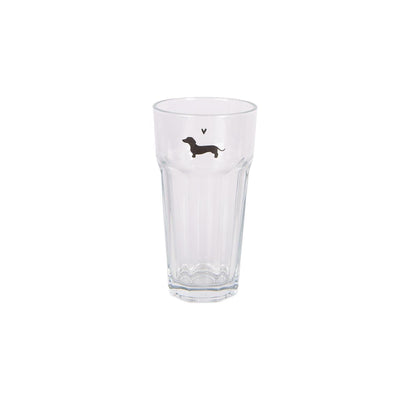 Clayre Eef Trinkglas Dackel 320ml ø8x15 cm Glas