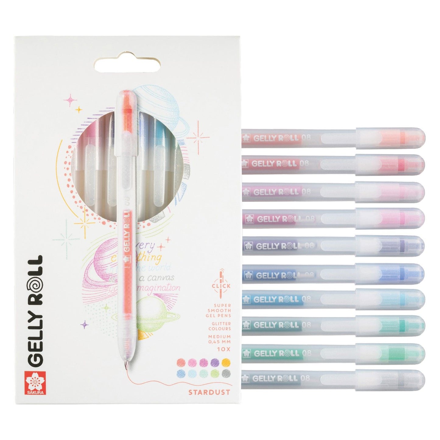 Sakura • Gelly Roll einziehbares Sternenstaub-Set 10-tlg