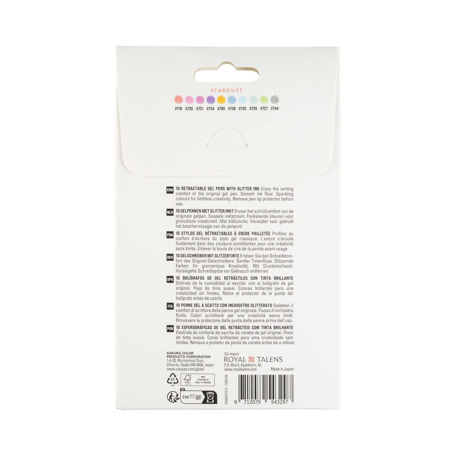 Sakura • Gelly Roll einziehbares Sternenstaub-Set 10-tlg
