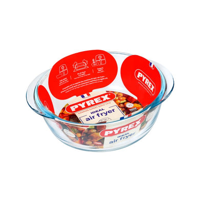Pyrex Heißluftfritteusen-Auflaufform 20x18x7 cm rund | 2 Stk