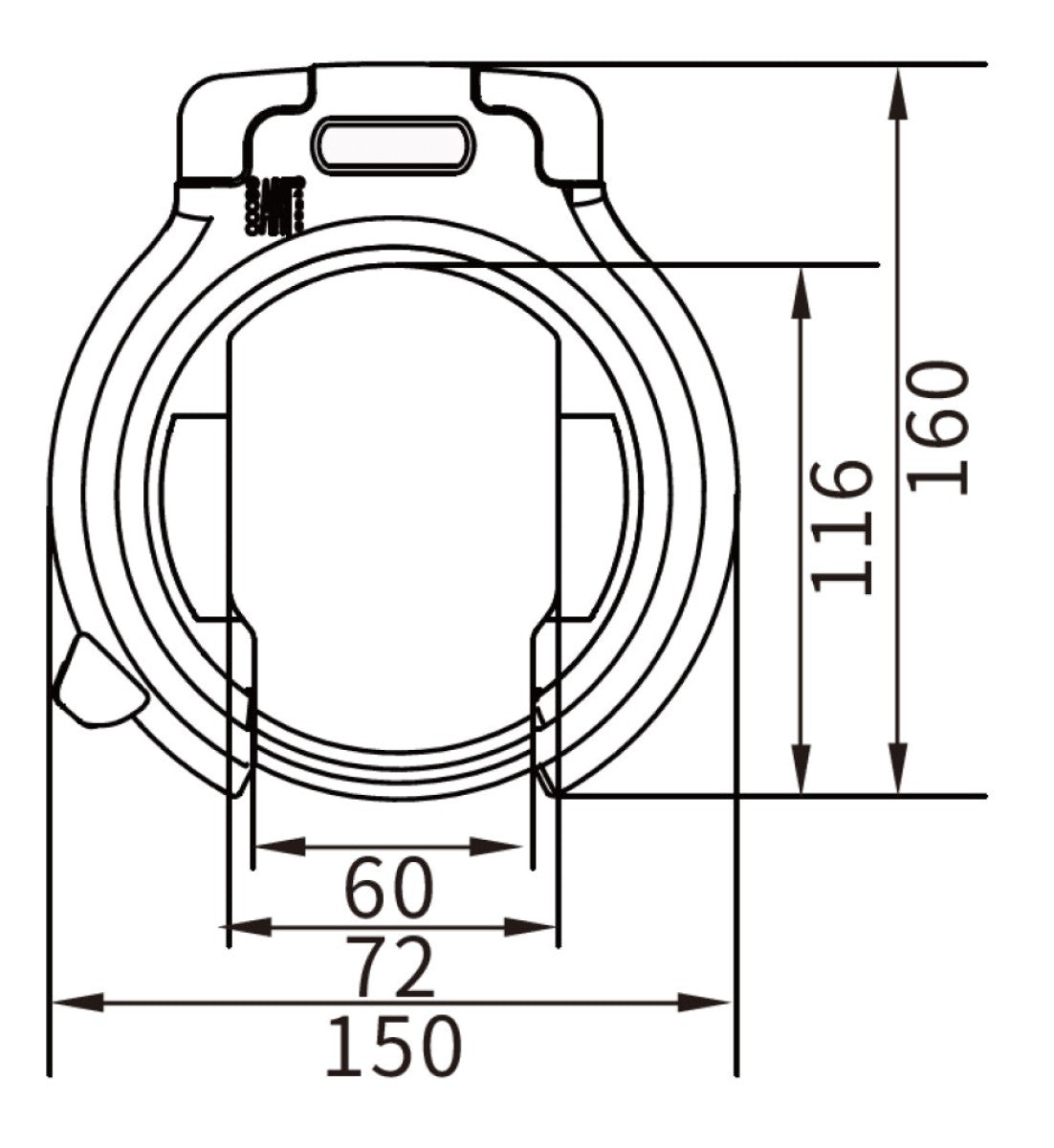 Python Ringslot Art-2-Plug-In für Kettenschwarz auf der Karte