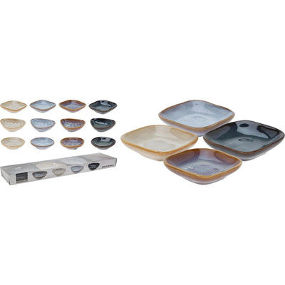 Excellent Houseware Snackschalen-Set, 4-teilig, 3-fach sortiert.