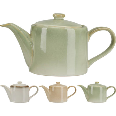 Excellent Houseware Teekanne Steingut 900ml 3sort
