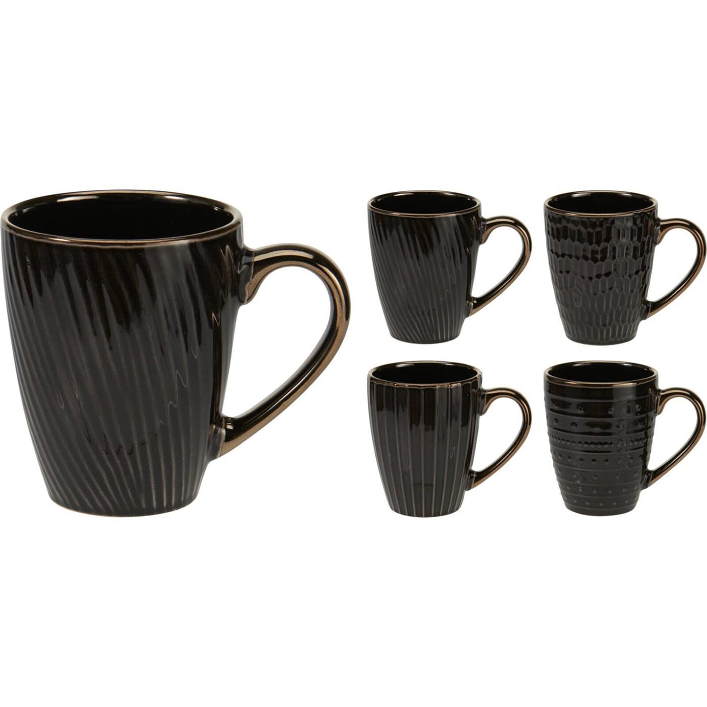 Ausgezeichneter Haushaltswarenbecher aus Steingut, 370 ml, Karton mit 8 Stück