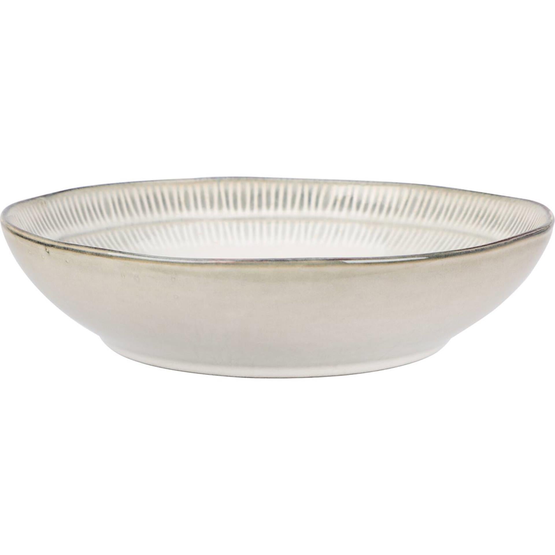 Excellent Houseware Teller aus tiefem Steinzeug, Durchmesser 20 cm, Schachtel mit 6 Stück
