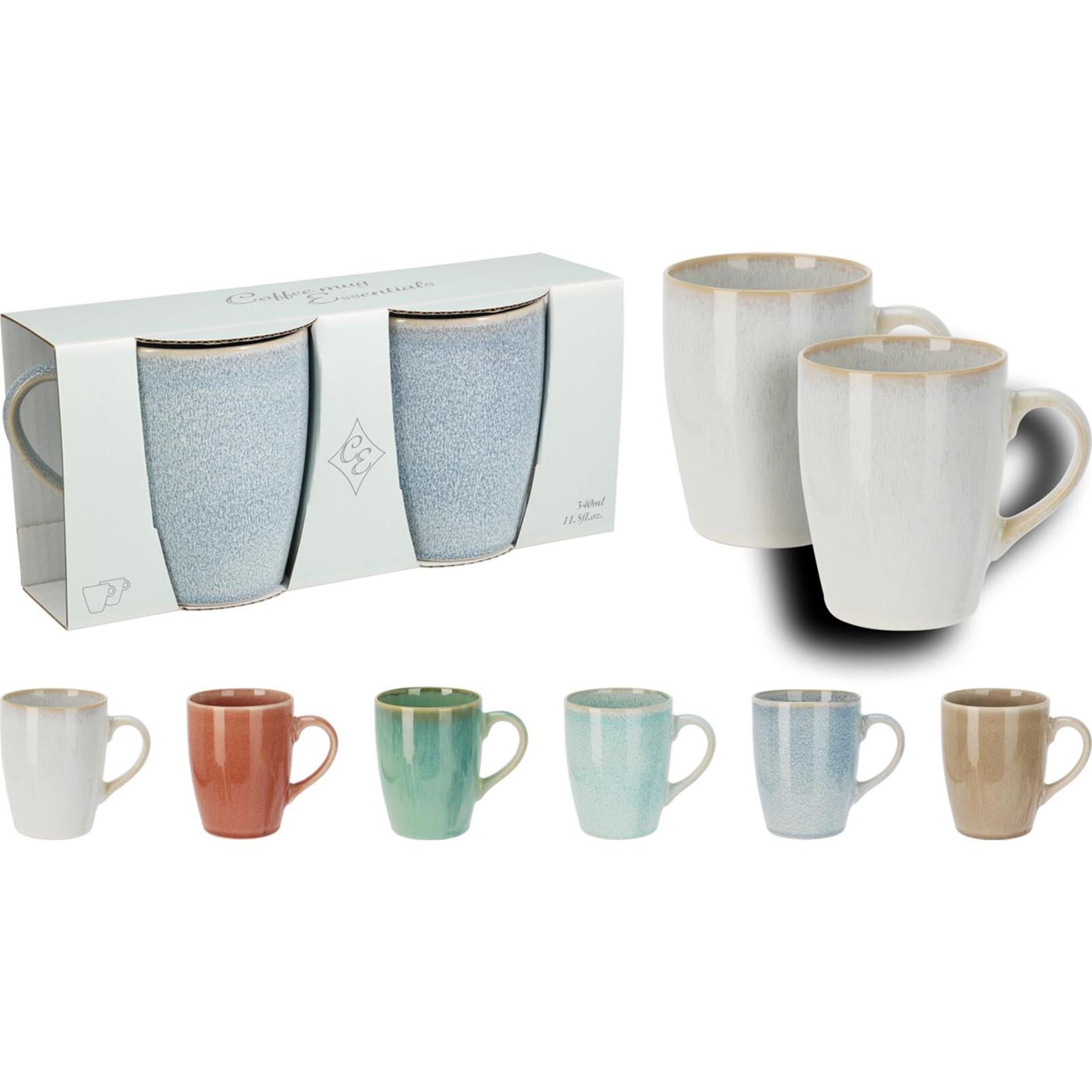 Z1 Set mit 2 Tassen aus Steingut, 340 ml
