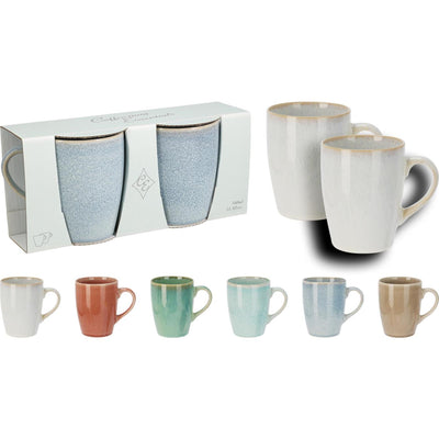 Z1 Set mit 2 Tassen aus Steingut, 340 ml