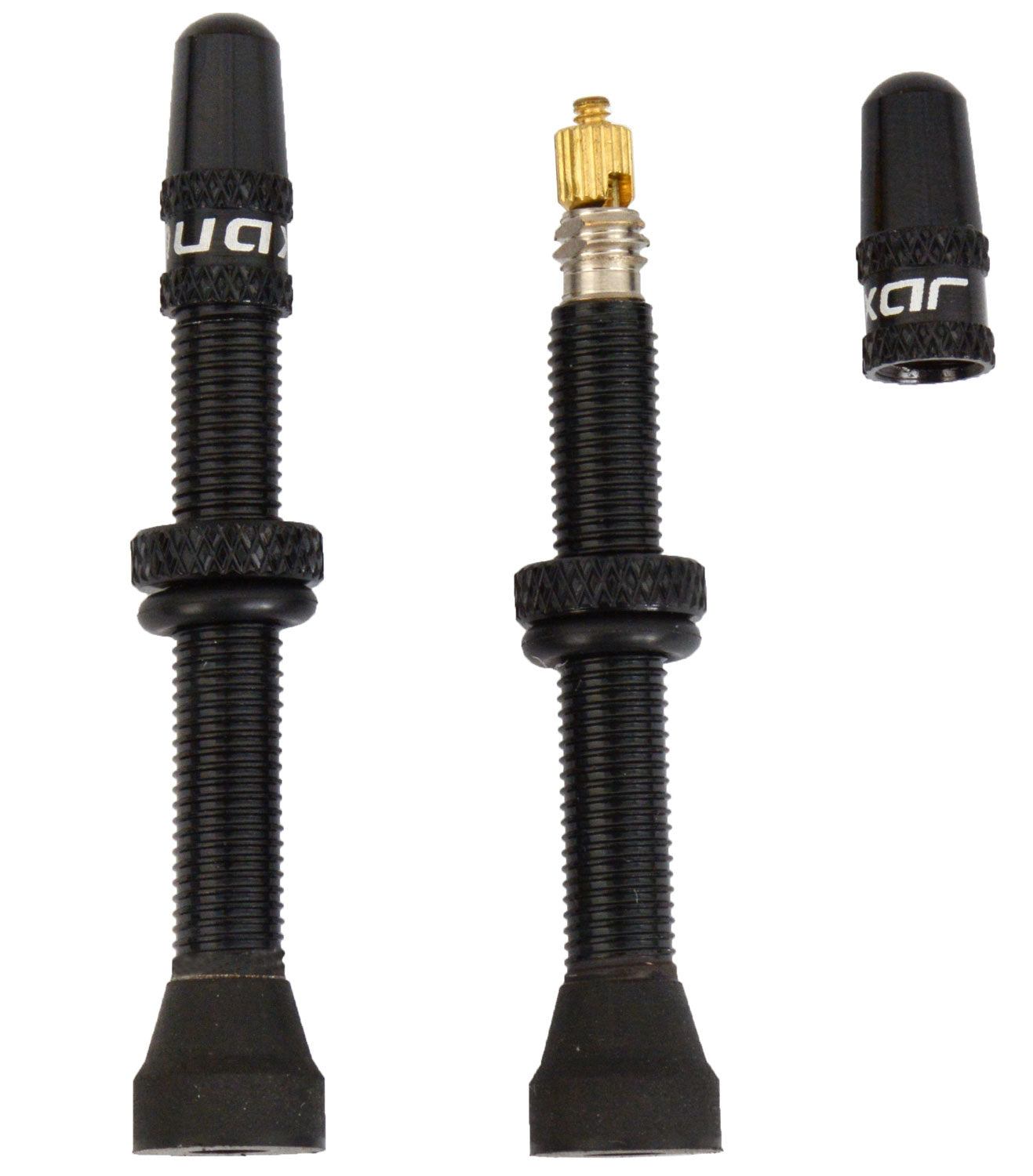 Quaxar Tubeless-Ventile universal Aluminium schwarz
