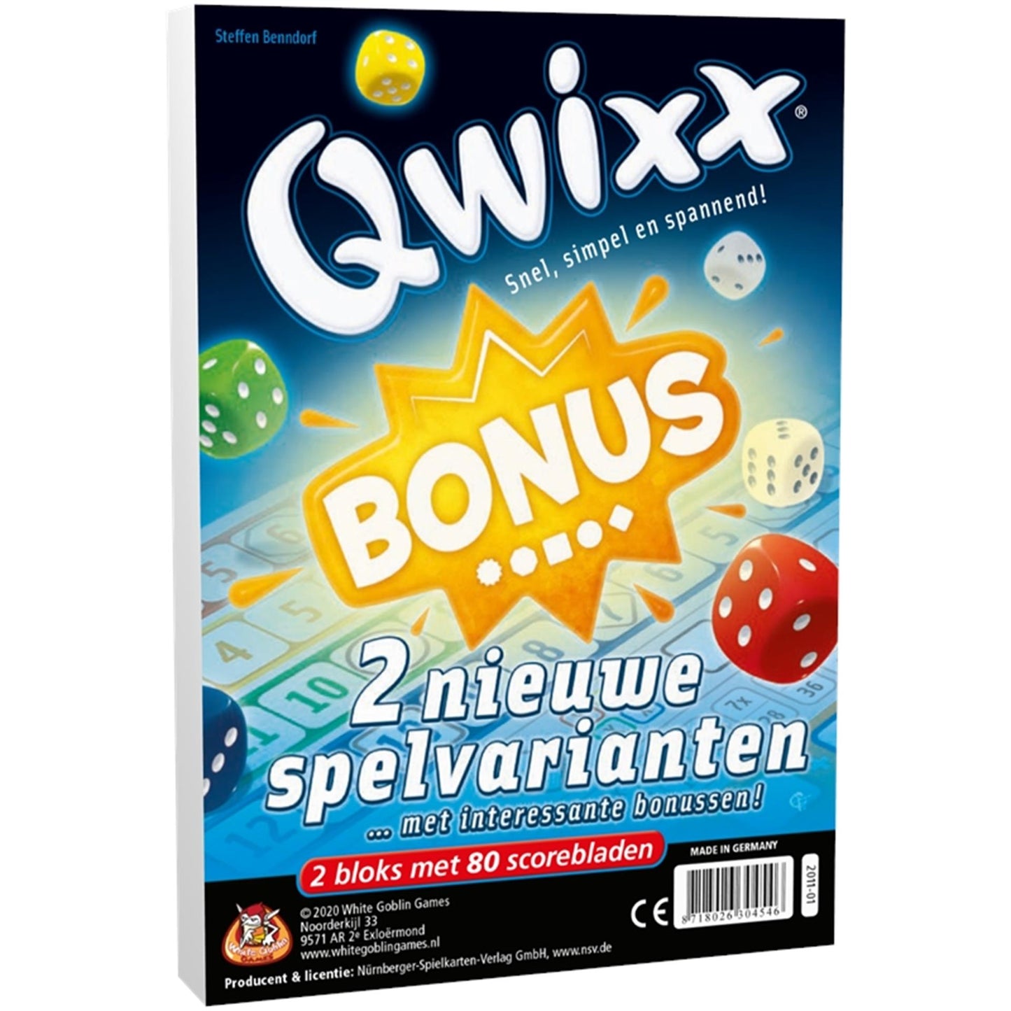 White Goblin Games Qwixx Bonus Würfelspiel