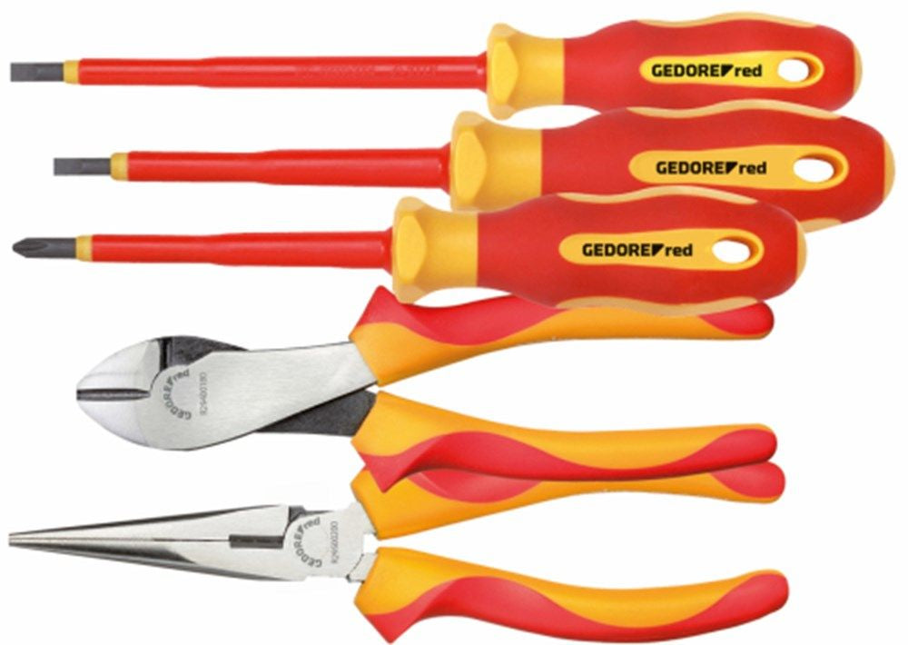 GEDORE ROTE TOOL SET VDE-Schraubendreher und 5-teiliger Tieren