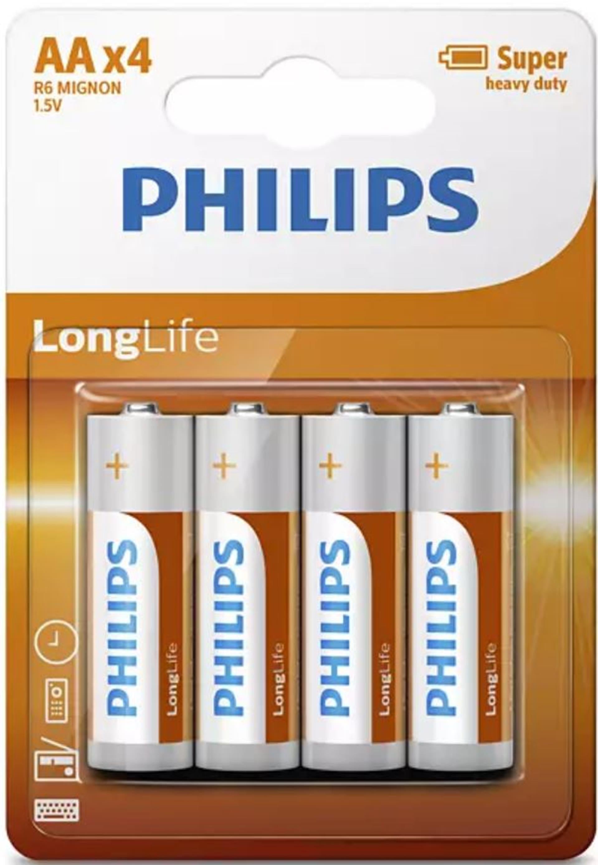 Philips Akku Longlife AA R6 12x4St