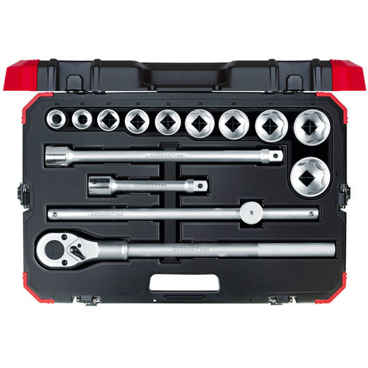 Gedore Red Dip Keys Set 3 4 Zoll SW 22-50 mm 14-Stück