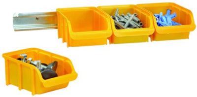 Raaco DIY Stapelbox 2 auf Schiene gelb 4e2r – 124867 124867