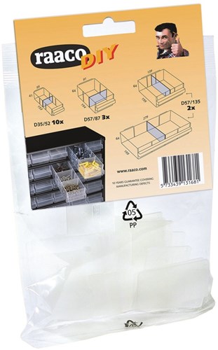 Raaco-Trennwände zum Selbermachen, 15er-Packung – 131681 – 131681