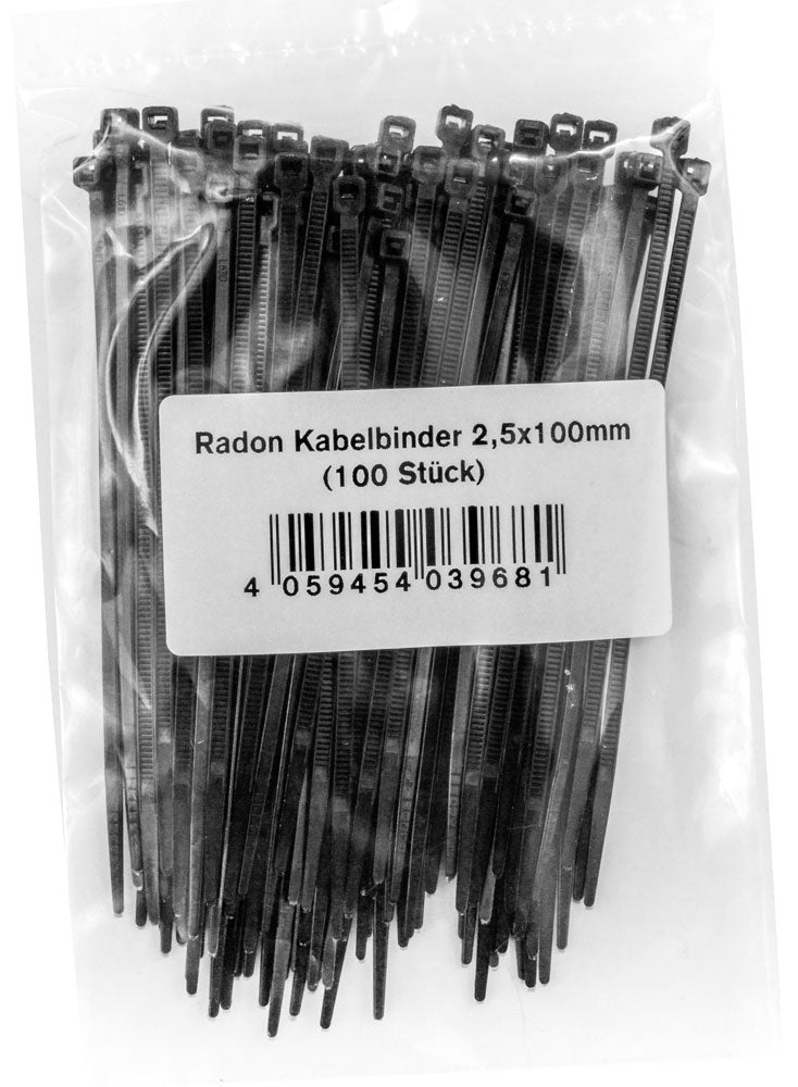 Radon-Kabelbinder 100x2,5mm (100 Stück)